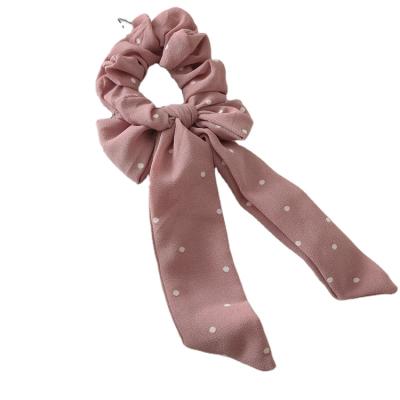 China Hot-selling Ponytail Decoration Zhejiang Fashion News Women Elastic Band Chiffon Bow Hair Rope Tie Girl Hair Accessories for sale