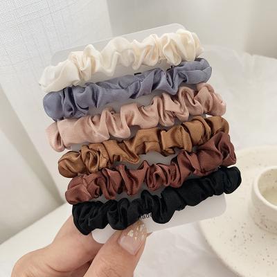 China New Style Cute Biodegradable Organic Cotton Custom Scrunchie Set Hair Accessories Wholesale Scrunchies for sale