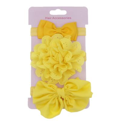 China Decoration Zhejiang Hot Sale Baby Chiffon Bowknot Flower Hair Band Hair Accessories for sale