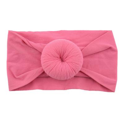 China Zhejiang Nylon Children's Headband Cute Stretch Nylon Soft Ball Headband for sale