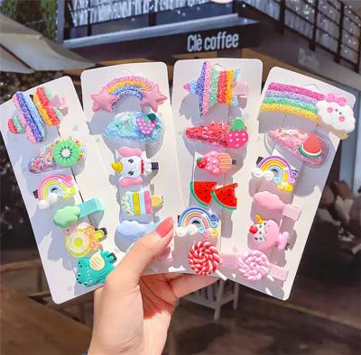 China Wholesale Korean Children's Hairpin Decoration Cartoon Hair Accessories Children's Resin Hairpin for sale