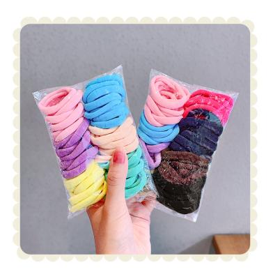 China Bold Hair Towel Decoration Tie Hair Accessories Fluorescent Candy Stretch Hair Tie for sale