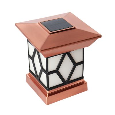 China Outdoor New Upgraded Garden Decorative Fence Light 4x4 Solar Gate Post Lights For Courtyard Lampe Solaire for sale