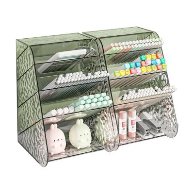 China Morden Multi Functional Pen Holder Storage Box Desktop Stationery Storage Box Large capacity multi-layer storage for sale
