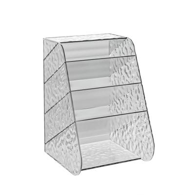 China Morden Multifunctional transparent plastics Desk Organizer Desktop Storage Box for Home for sale