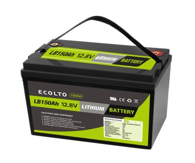 China 12V 150Ah Deep Cycle LiFePO4 Lithium Battery Integrated BMS Portable Power Supply for sale