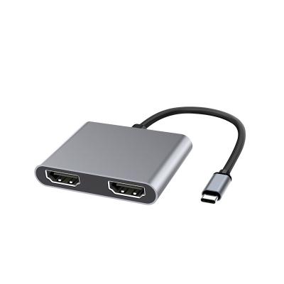 China Type-C Enabled Devices Display Logo 10Gpbs Smart Multiport Adapter Workstation Dock USB-C Usb C Hub To 2 Hdmi 4K For Macbook Air 13 Ps4 for sale