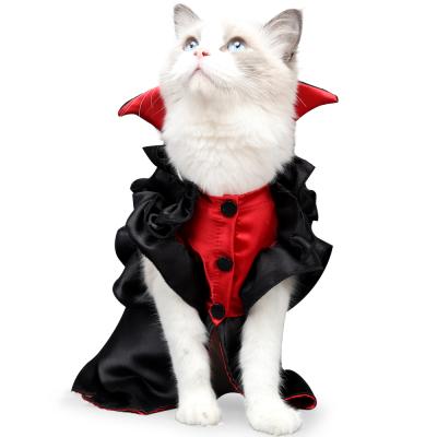 China Cat Vampire Halloween Costume Holiday Stocked Dressing Coat with Button for Kitten Small Medium Outfit Cosplay Party Decoration Costume for sale