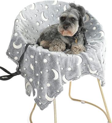 China Cat/Dog Throw Blanket Glow in the Dark Fall Blanket Cat Dog Blanket Throw Gray Cat Gifts for Cat and Dog for sale