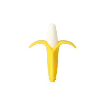 China BPA Free Banana Shaped Silicone Teething Soothers Pacifier For Babies for sale