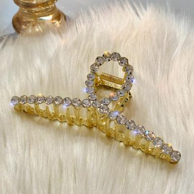 China Vintage Pearl Chiffon Bow Hairpin Accessories Hair Claw Pearl With Rhinestone Alloy Fashion Big Shark Clips for sale