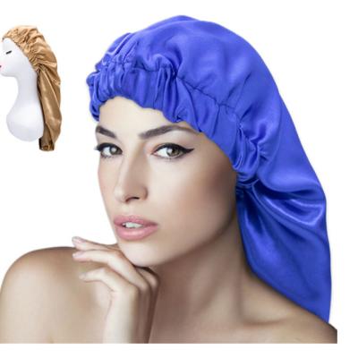 China breathable & Wholesale Waterproof Satin Hood Sleep Cap Women Solid Colors Long Tail Hood Long Tail Hood for sale