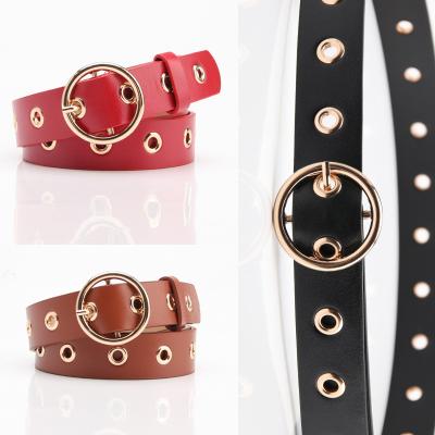 China New Genuine Hip Hop Motorcycle Cheap Women's Belt Buckle Round Women's Breeches Belt for sale