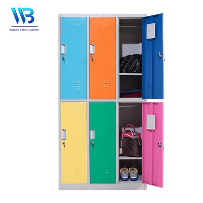 China Wholesale Price 6 Door Steel Storage Lockers Cabinet From Filing Cabinet Wobao Manufacturer for sale