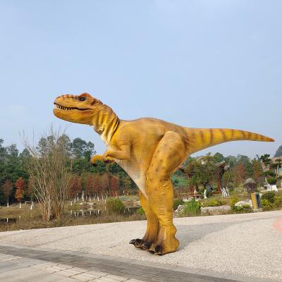 China Traje de dinosaurio adulto amarillo Control humano realista para Dino World en venta