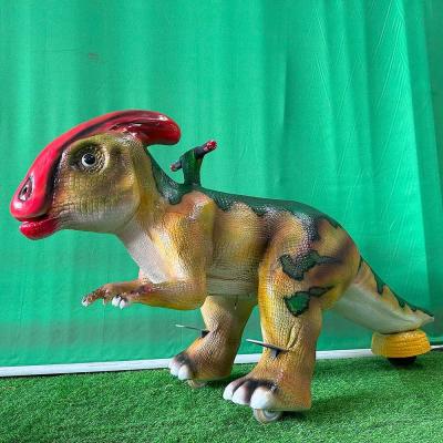 China Amusement Park Three Wheels Animatronic Dinosaur Ride Electric Ride on Dinosaur for sale