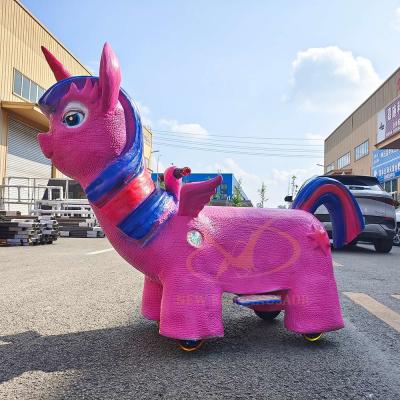 China Remote Control Animatronic Unicorn Electric Ride On For Shopping Mall for sale