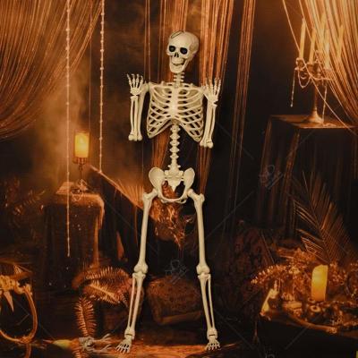 China Horror Haunted House Props Animatronic Halloween Garden Props Screaming Crazy Ghost Skull for sale