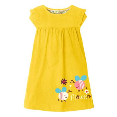 China Anti-wrinkle Custom Designs 3-8 Years Toddler Girl Summer Cotton Round Neck Dress Kids Dresses Kid Clothes for sale