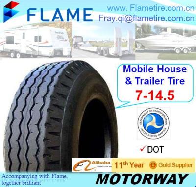 China Mobile Home Trailer Tires , RV Trailer Tires 7-14.5 LT LRD 8 PAIRS for sale