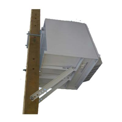 China Double-Layer Heat Insulation Structure 10RU Outdoor Pole Mounted Cabinet Telecom Cabinet Pole Rack Battery Box Enclosure for sale