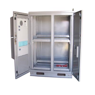 China The main structure material is outdoor battery rack cabinet 4 steel sheet galvanized waterproof battery enclosure with heat exchanger SK-419 for sale