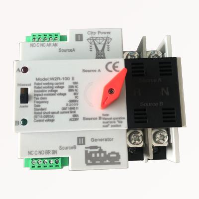 China ATS Controller Switch 220v Automatic Transfer Switch Dual Manual-automatic Transfer Power Switch W2R-100 for sale