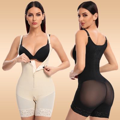 China Breathable Tummy Faja With Zipper Crotch Women Fajas Colombianas Waist Trainer Shapewear Shapewear Body Shapers for sale