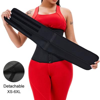 China Fajas Shapers Custom Antibacterial Detachable Steel Bone Slimming Zipper Double Belt Plus Size Corset Latex Waist Trainer Women for sale