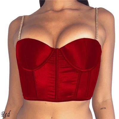 China Wholesale Sexy Women's High Quality Satin Slim Chain Sling Corset for sale