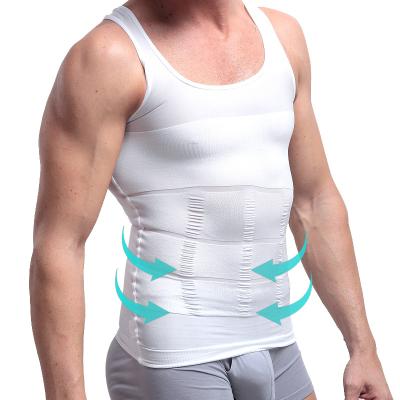 China Fajas Reductora Hombre Camiseta De Chaleco Antibacterial Slimming Body Shaper High Shirt Belly Shapers Compression Top For Men Invest Shapewear for sale