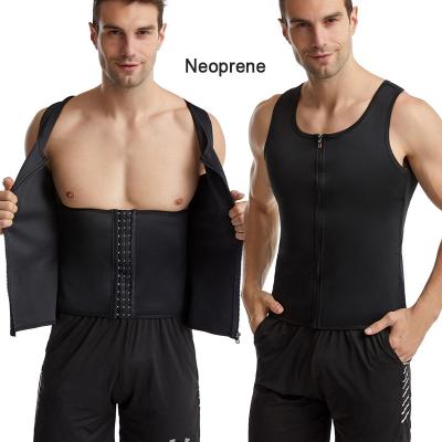 China Wholesale QUICK DRY Unisex 2 Layer Shapers Zipper And Clip Workout Fitness Sweat Sauna Neoprene Men Waist Trainer Vest Private Labeling for sale