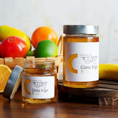 China Wholesale 257ml 314ml Freshness Preservation Modern Empty Transparent Clear Glass Honey Jars With Wide Mouth for sale