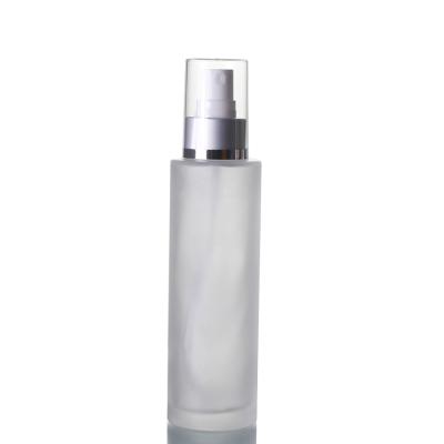 China Personal Care 100ml 120ml Frosted Lotion Bottle With Plastic Spray Nozzle for sale