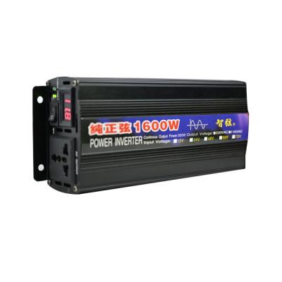 China Home Appliance Hot Sale 12V 24V 48V 60V 220V 230V 240V 1600w Pure Sine Wave Inverter DC High AC for sale