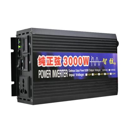 China Home Type 3000W 12v 24v 48V 3kva Pure Sine Wave Solar Inverter New Solar Power System Converter for sale