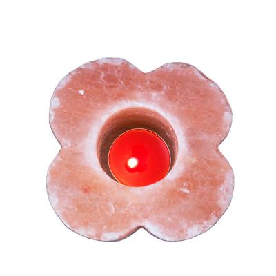 China Without Salt Himalayan Four Leaf Clover Candle Holder Aroma Candle Holder Creative Gift Opens Lamp for sale