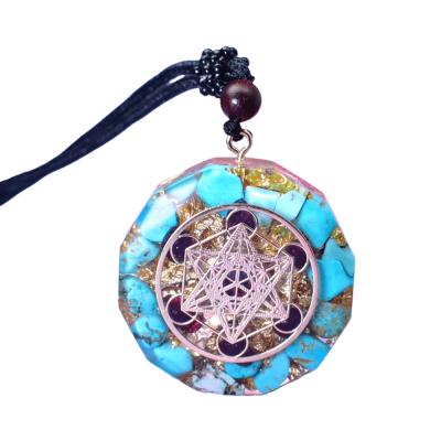 China Donghai Crystal Seven Chakra Garnet Turquoise Ogan Ornaments Decorative People Art Resin Wkhsjtg 004 Good Luck Natural Decoration Pendant for sale