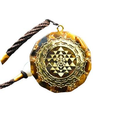 China Donghai Wholesale Ogan Pendant Tiger Eye Stone Seven Chakra Energy Natural Pendant Stone for sale