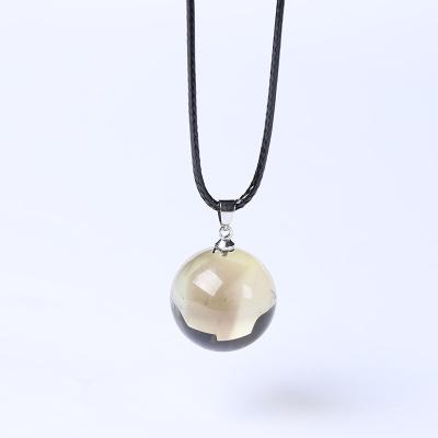 China Wholesale Export Crystal Ball Small Crystal Ball High Quality Natural Citrine Pendant For Home Decoration for sale