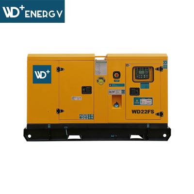 China WD+ Silent Power WD22FS Fawde Motor Generators 20kVA 400v 50Hz 3phase FAWDE 4DW91-29D Technical Datasheet 8 Working Hours for sale