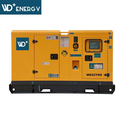 China WD+ Power WD22YDS Diesel Soundproof Generator 20kVA 400v 50Hz 3phase YANGDONG YSD490D Technical Datasheet 8 Working Hours for sale