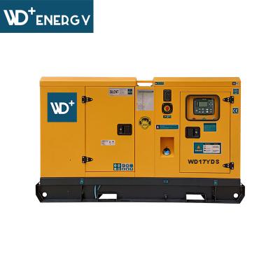 China WD+ Power WD17YDS 15kVA Generators For Home Silent Type 400v 50Hz 3phase YANGDONG YD380D Technical Data Sheet 8 Working Hours for sale