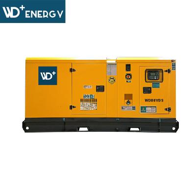 China WD+ Diesel Power WD80YDS Soundroof Genset 80kVA 400v 50Hz 3phase YANGDONG YD4EZLD Technical Datasheet 8 Working Hours for sale