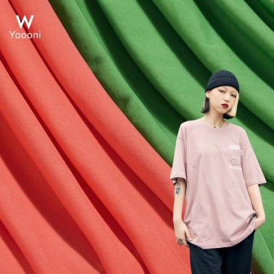 China Plain Anti Pill Polyester Fabrics Women / Cotton Blend Jersey Fabric Men T-shirt T-shirt Knit for sale