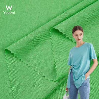 China Anti Pill 170g Tank Top T-shirt Breathable Cooling Plain Knitting Fabric With Viscous Cotton Polyester Blend for sale