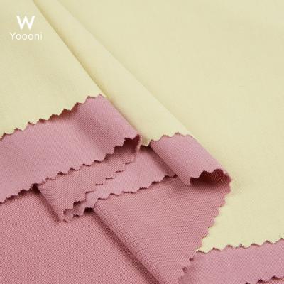 China Very soft 160g anti pill viscose / polyester knit single jersey fabric T-shirt gob dyed fabrics material for sale