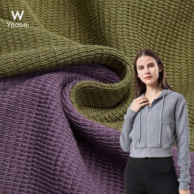 China Anti Pill Design New Anti Pill Design Luxury Lychee Grain 240gsm Polyester Cotton Jacquard Knit Fabric for sale