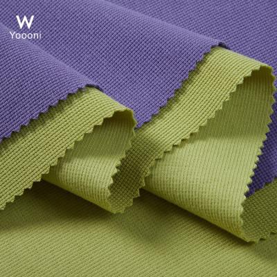 China 280g Anti Pill Waffle Weave Knit Fabric Cotton Polyester Spandex Heavy Blend Autumn Winter Fabrics for sale