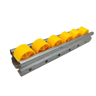 China Transportation Flow Plastic Wheels Roller Track For Assembly Line Flow Rail for sale